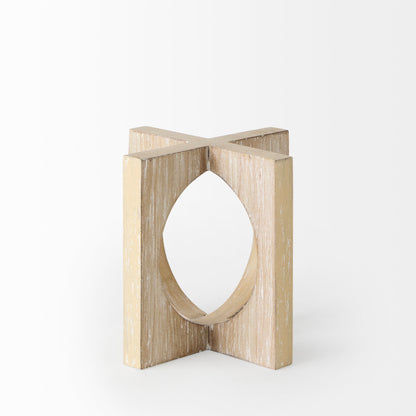 Cambie 5.7L x 5.7W x 5.7H Light Brown Wood Small Decorative Object