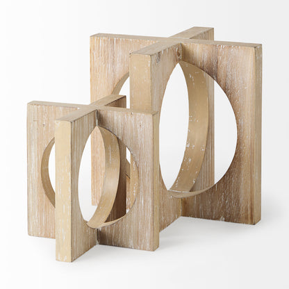 Cambie 5.7L x 5.7W x 5.7H Light Brown Wood Small Decorative Object