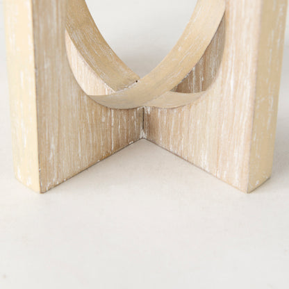 Cambie 5.7L x 5.7W x 5.7H Light Brown Wood Small Decorative Object