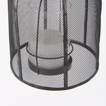 Jutland Set of Three Black Metal Bird Cage Candle Holder Lanterns