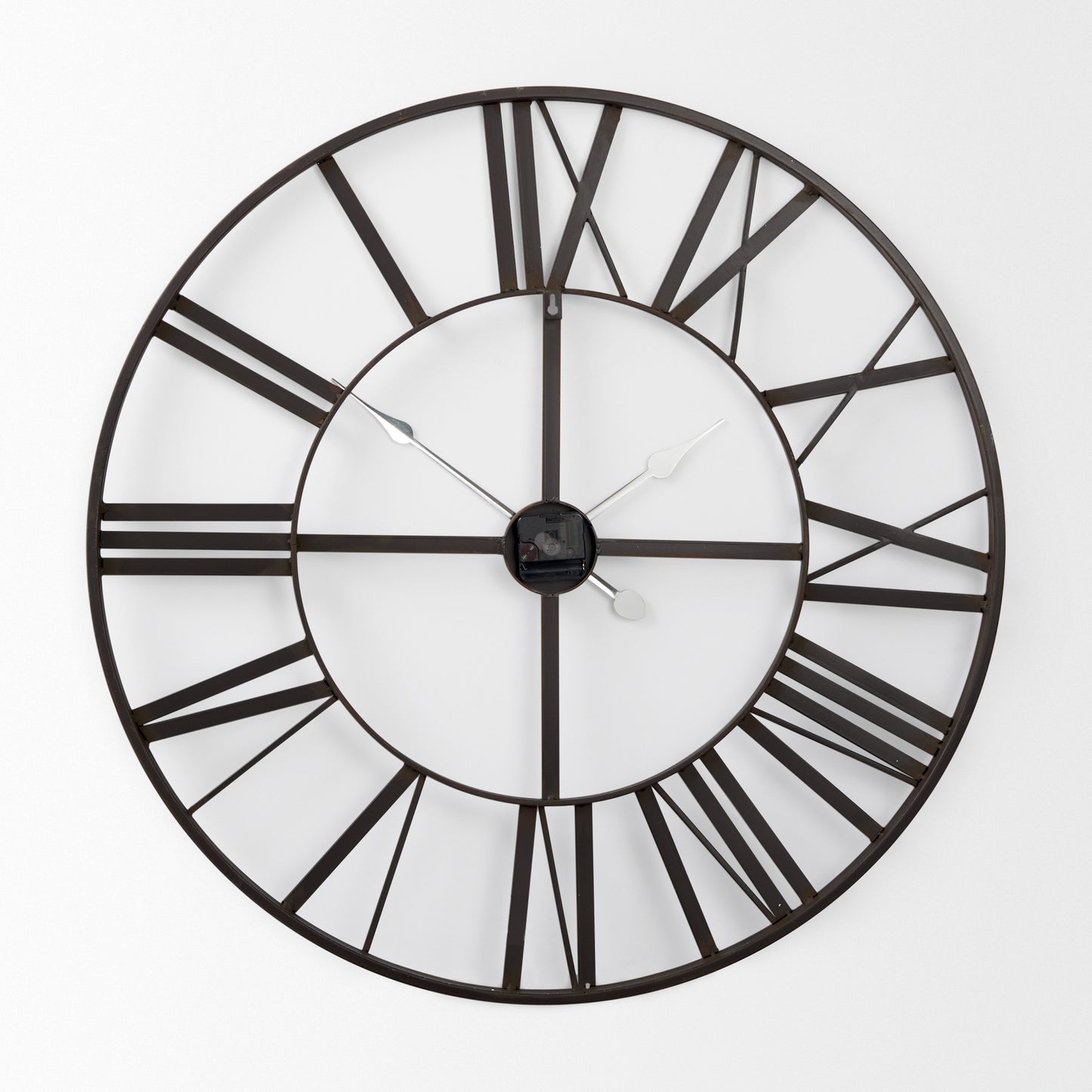 Pender 29.9L x 1.8W x 29.9H Black Iron Round Wall Clock