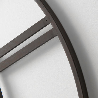 Pender 29.9L x 1.8W x 29.9H Black Iron Round Wall Clock