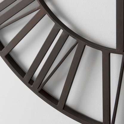 Pender 29.9L x 1.8W x 29.9H Black Iron Round Wall Clock