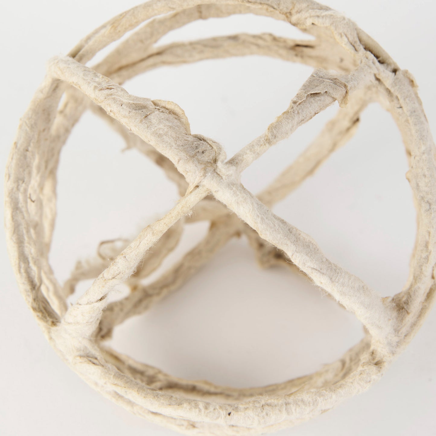 Kali 4.5L x 4.5W x 4.5H Small Beige Decorative Metal and Paper Object