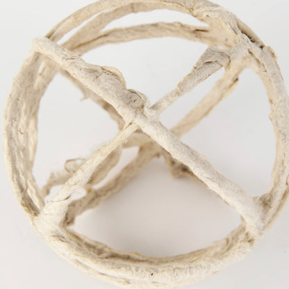 Kali 4.5L x 4.5W x 4.5H Small Beige Decorative Metal and Paper Object