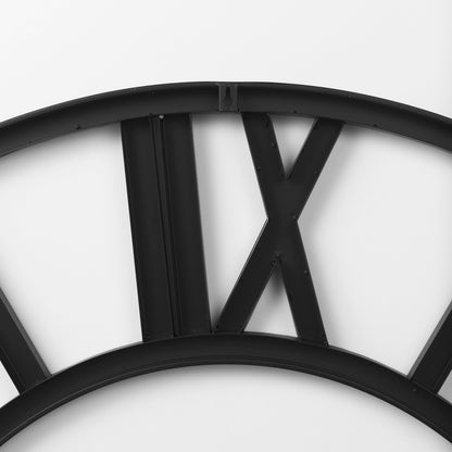 Stoke 30" Round Black Iron Wall Clock
