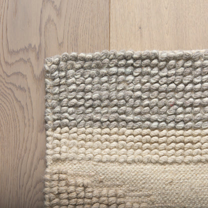 Emory 5x8 Gray Wool Hand Woven Diamond Patterned Rug