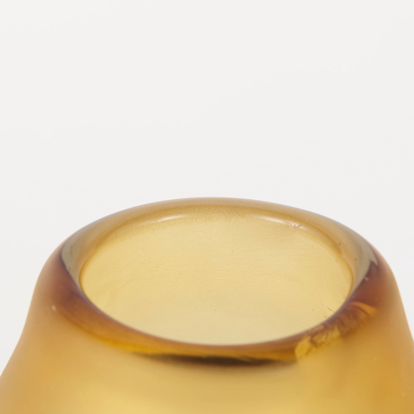 Pyla Large Yellow/Brown Glass Sand Dune Inspired Vase