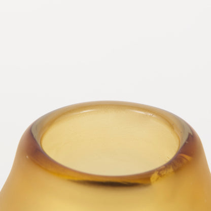 Pyla Large Yellow/Brown Glass Sand Dune Inspired Vase