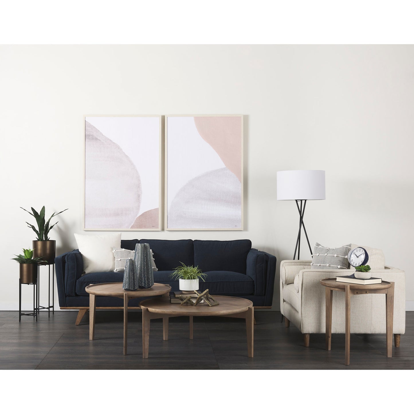 Weymouth Blue Metal Glass Dome Table Clock