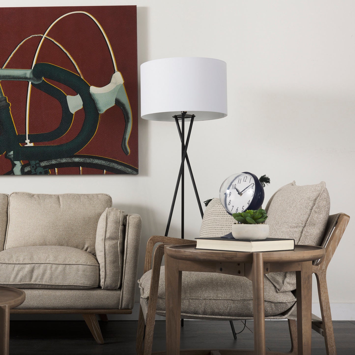 Weymouth Blue Metal Glass Dome Table Clock