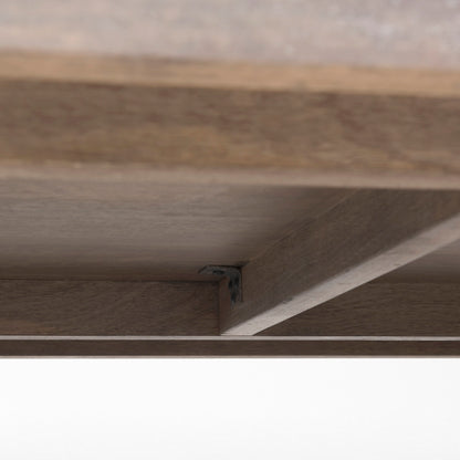 Elaine 59x36 Brown Solid Wood Top & Base Coffee Table