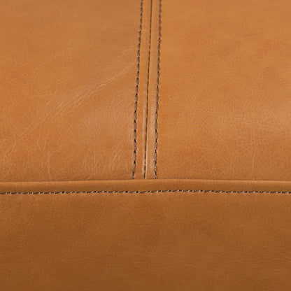 Elton 111.4L x 68.1W x 34.3H Tan Leather Right Chaise Sectional