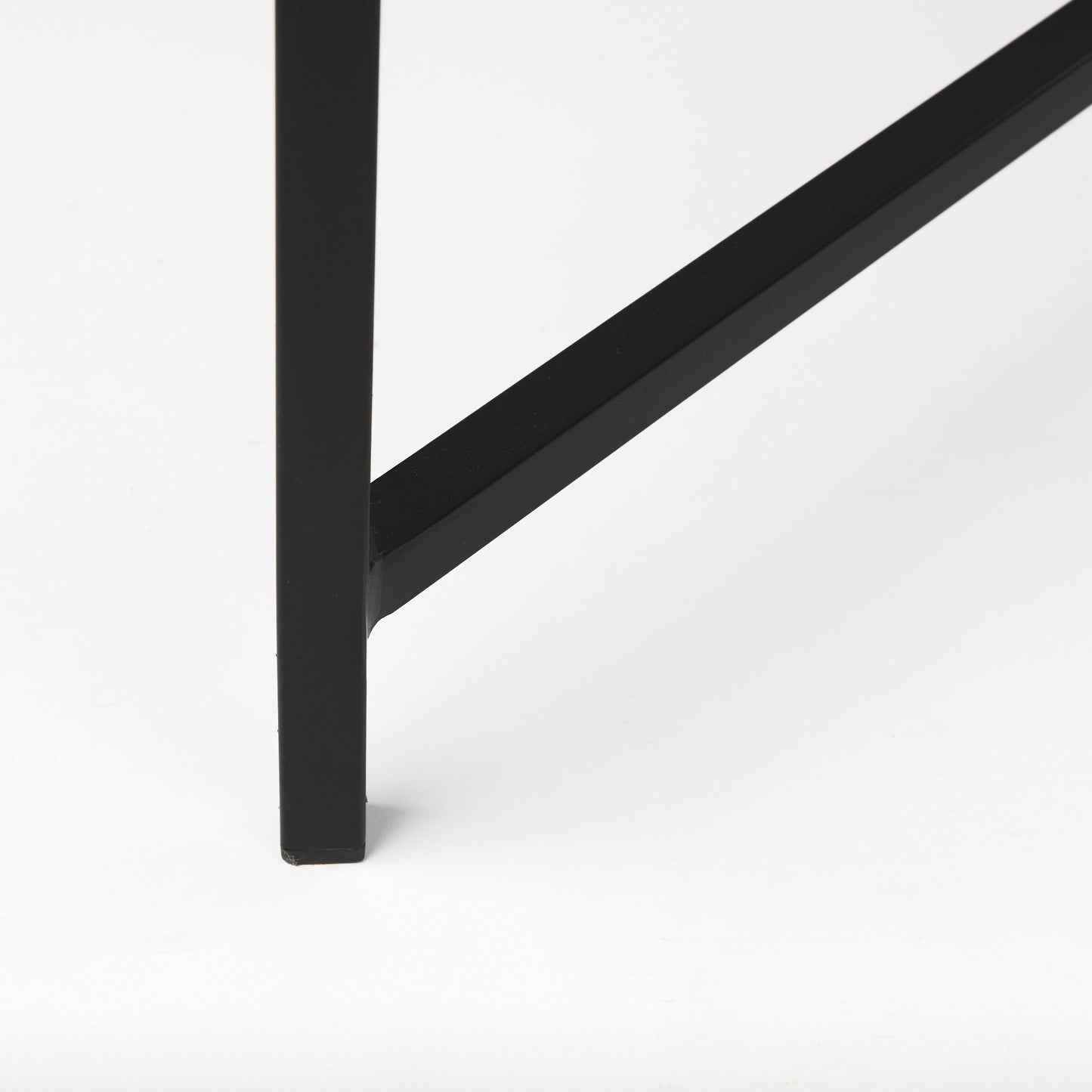 Lucas 30x30 White Marble Top Black Metal Base Coffee Table