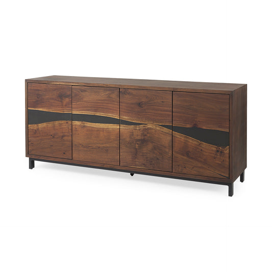 Hemlock 69L x 18W x 30H Brown Wood Sideboard