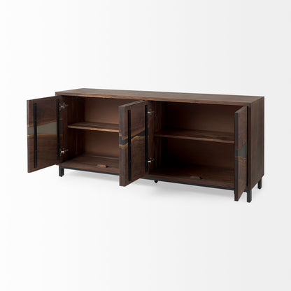 Hemlock 69L x 18W x 30H Brown Wood Sideboard