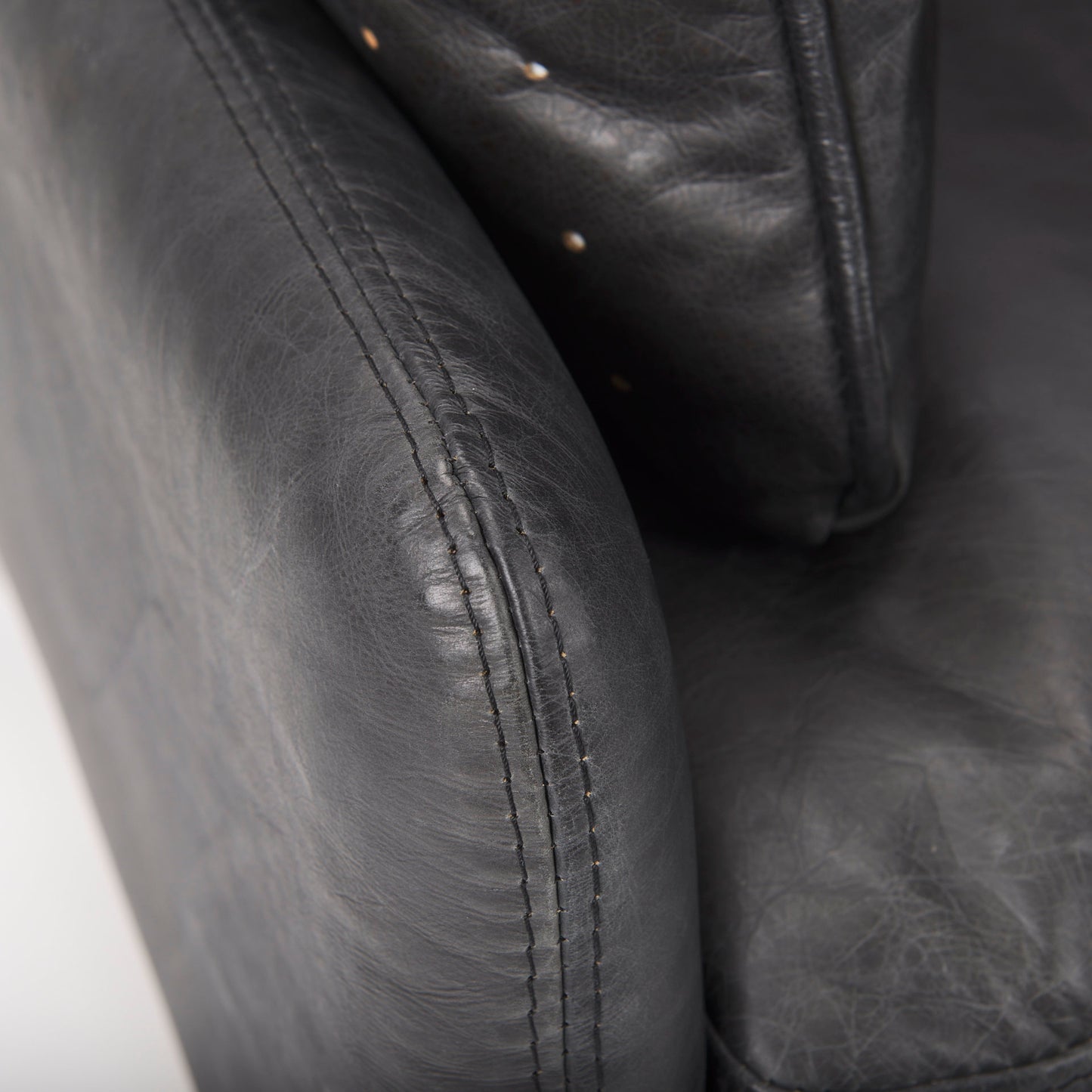 Cochrane 34.5L x 33.0W x 32.5H Black Leather Wrapped Chair