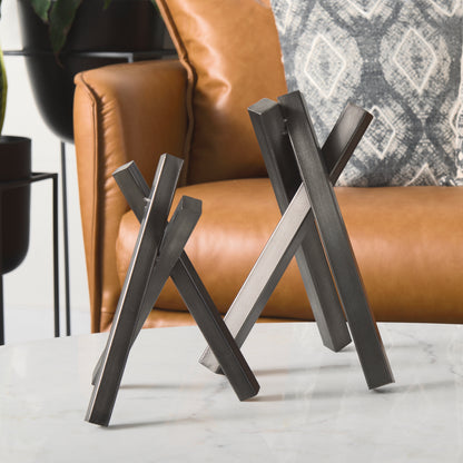 Bastian (Small) 8L x 7W Black Metal Abstract Object