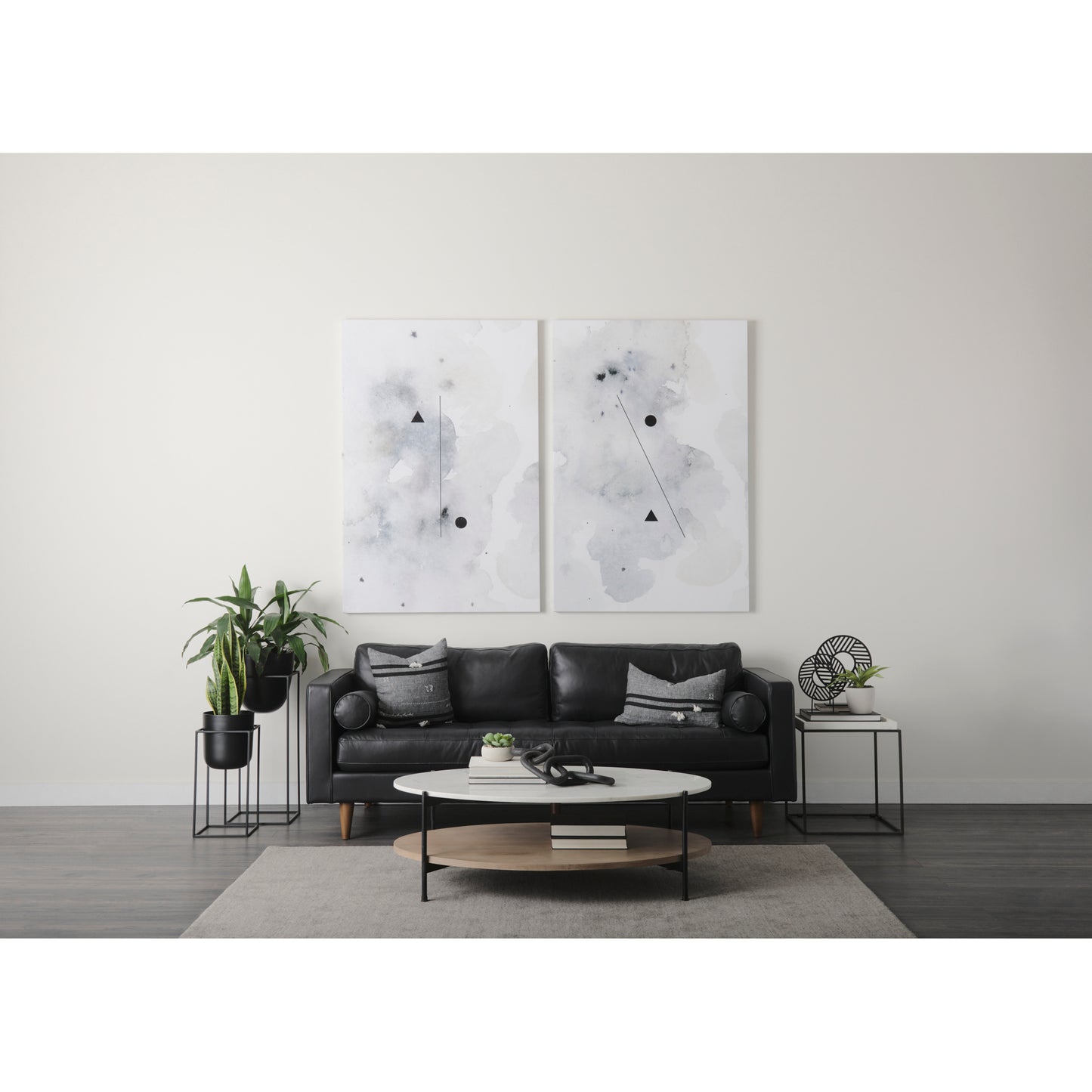 Bumble (Set of 2) 12L x 12W x 32H Black Plant Stands