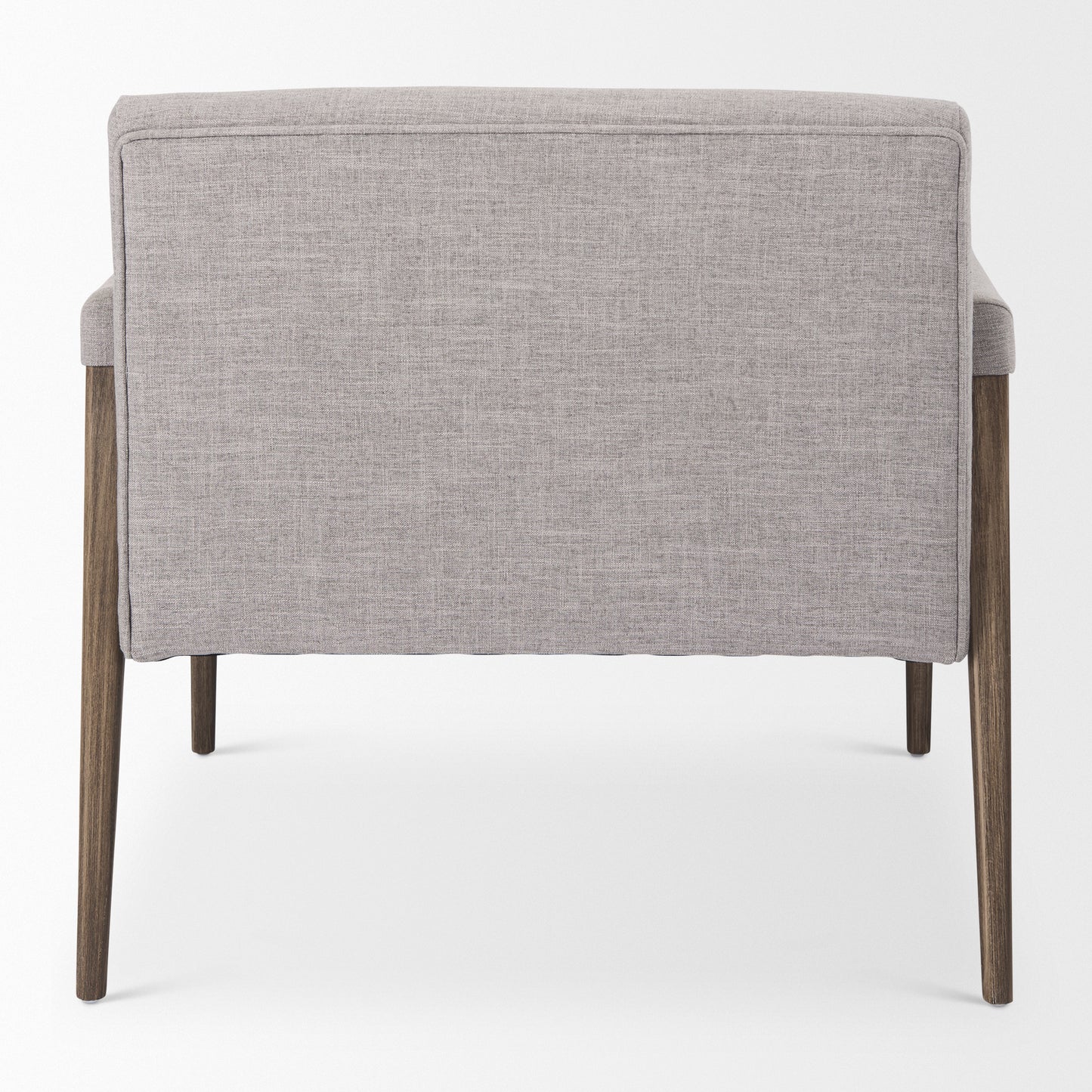Palisades Gray Fabric w/ Brown Wood Frame Accent Chair