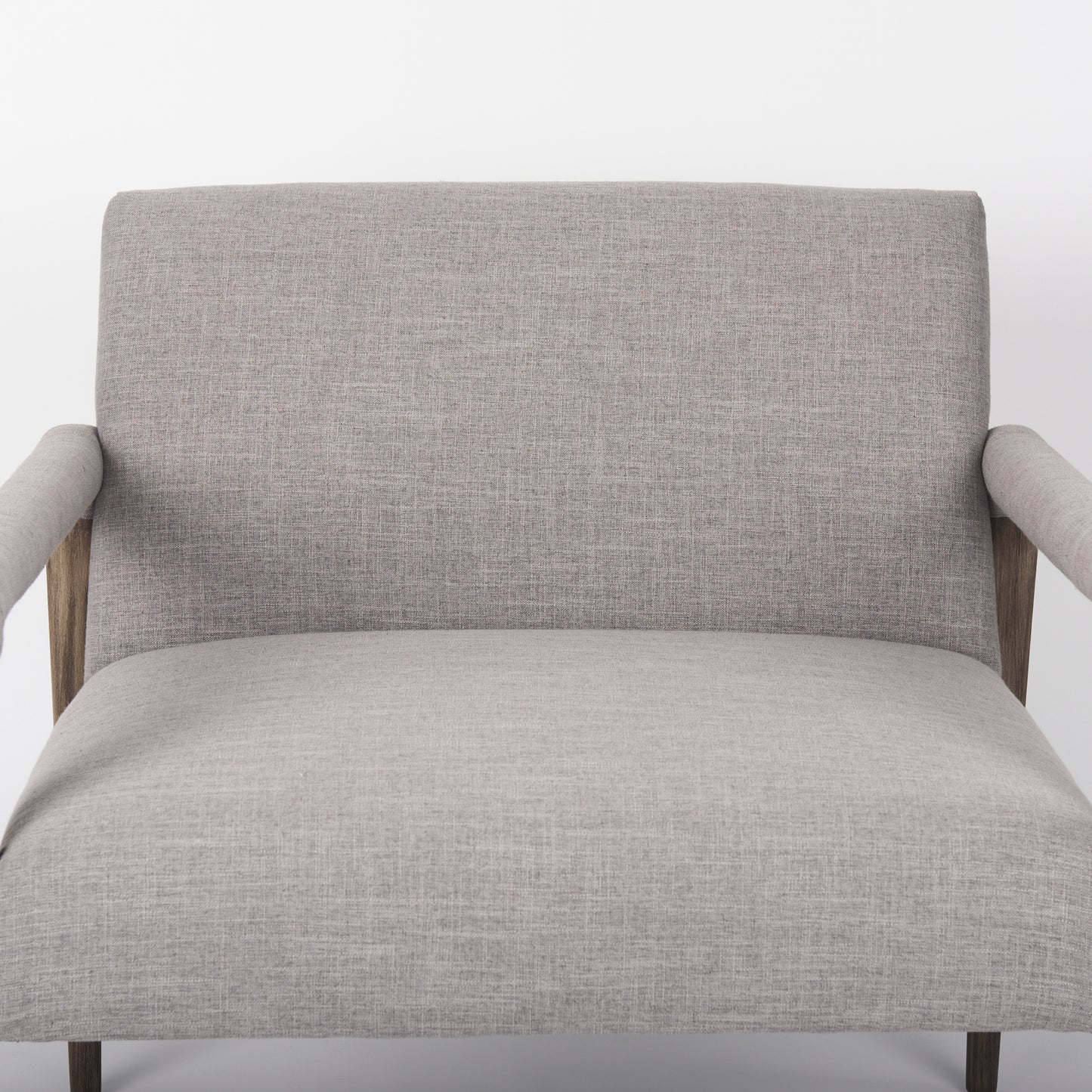 Palisades Gray Fabric w/ Brown Wood Frame Accent Chair