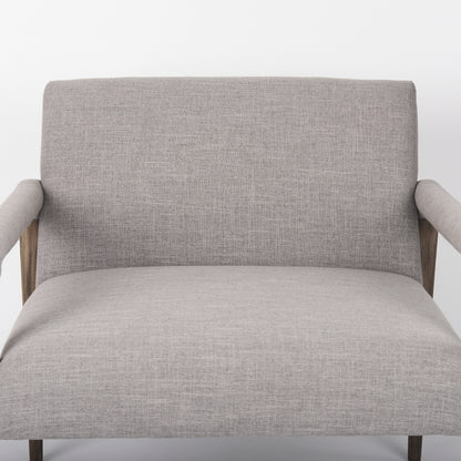 Palisades Gray Fabric w/ Brown Wood Frame Accent Chair