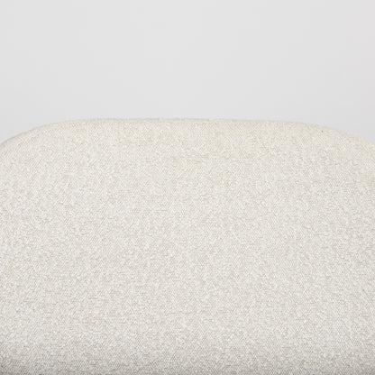 Amelia Cream Boucle W/Black Metal Upholstered Accent Chair 21.3L x 21.3W x 30.3H