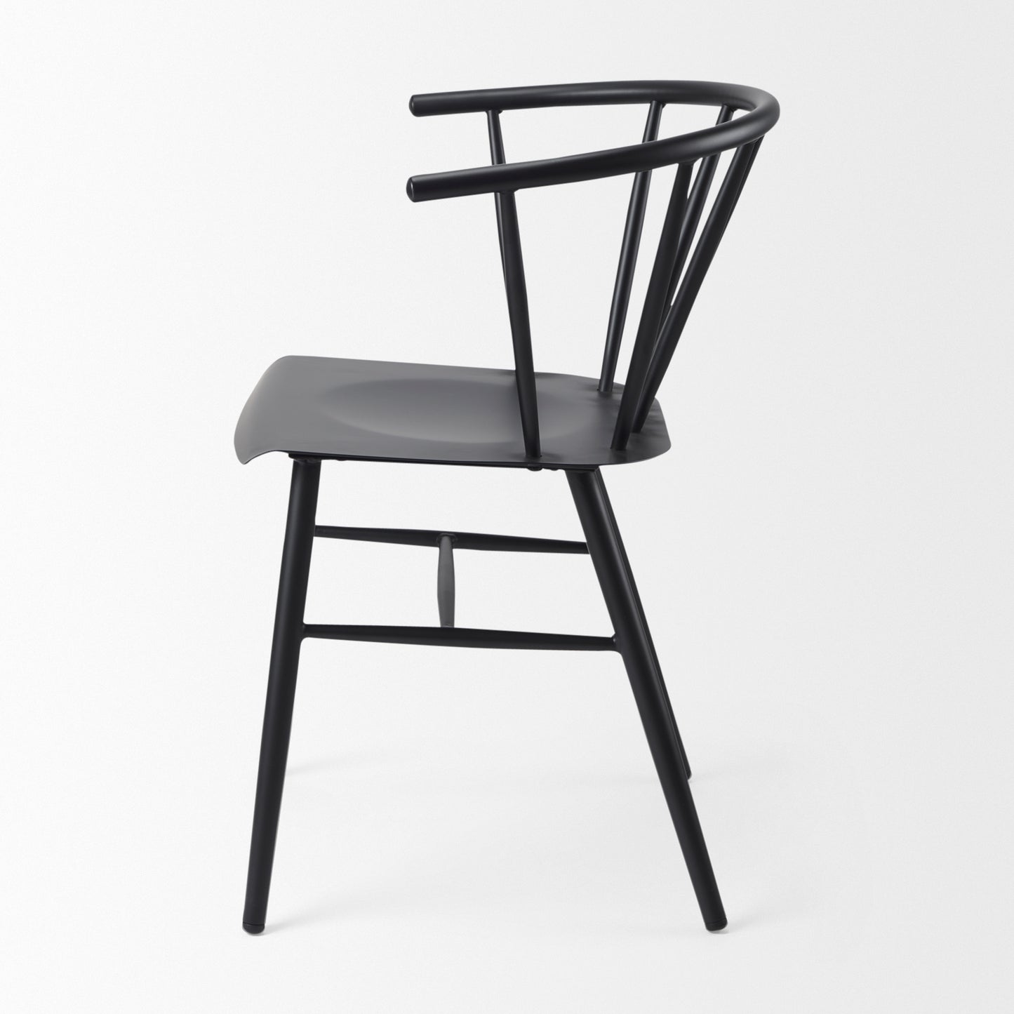 Colin 21.3L x 21.3W x 30.3H Black Metal Dining Chair