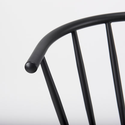 Colin 21.3L x 21.3W x 30.3H Black Metal Dining Chair