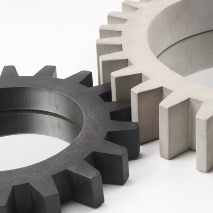 Sundance Cog 17" Round Black Wood Frame Mirror