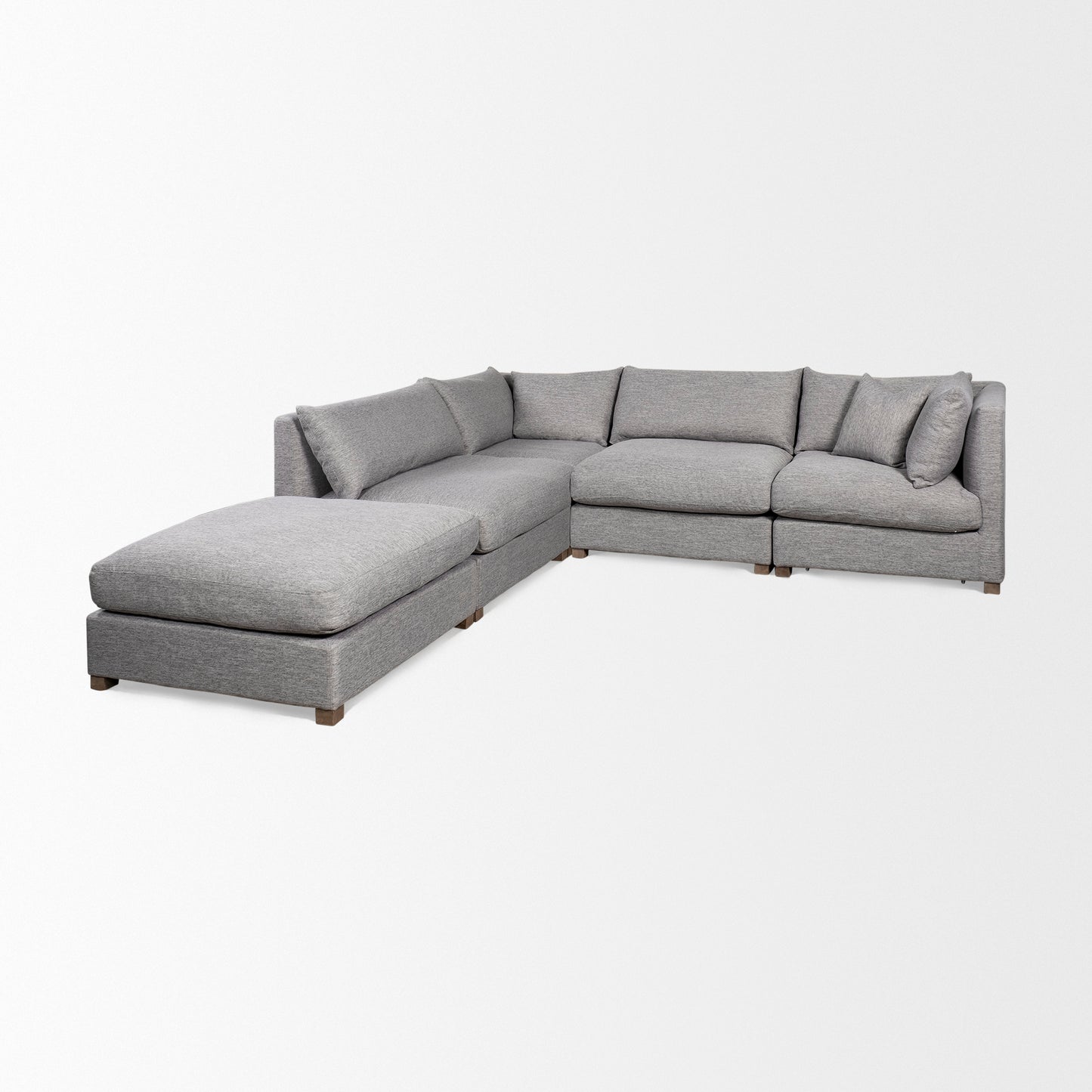 Valence New Gray Arm Pillow Sectional Piece