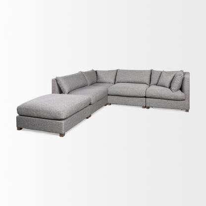 Valence New Gray Arm Pillow Sectional Piece