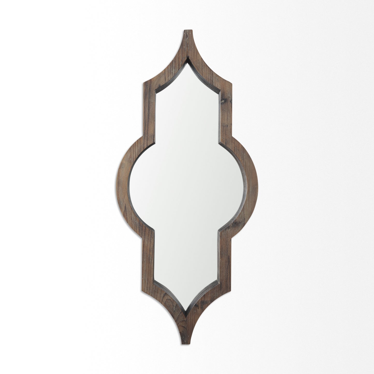 Tamanar 15x34 Brown Wood Frame Mirror