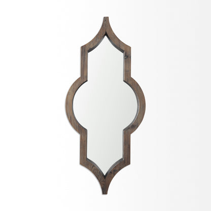 Tamanar 15x34 Brown Wood Frame Mirror
