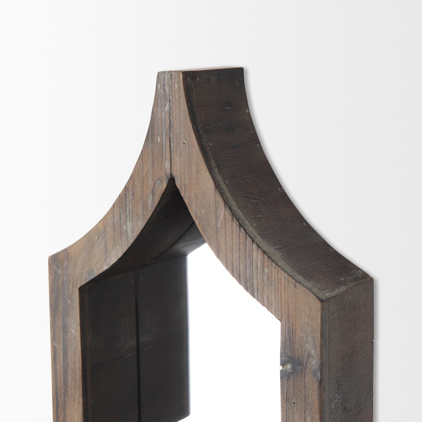 Tamanar 15x34 Brown Wood Frame Mirror