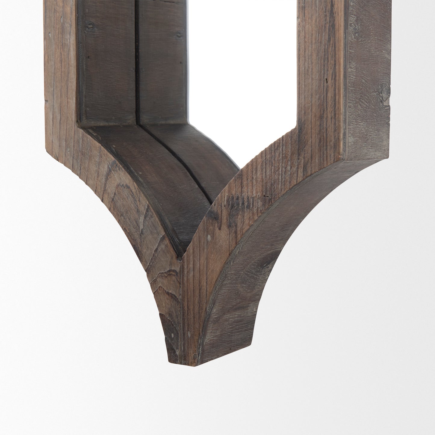 Tamanar 15x34 Brown Wood Frame Mirror