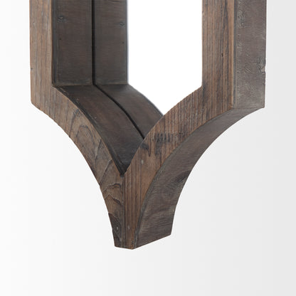 Tamanar 15x34 Brown Wood Frame Mirror