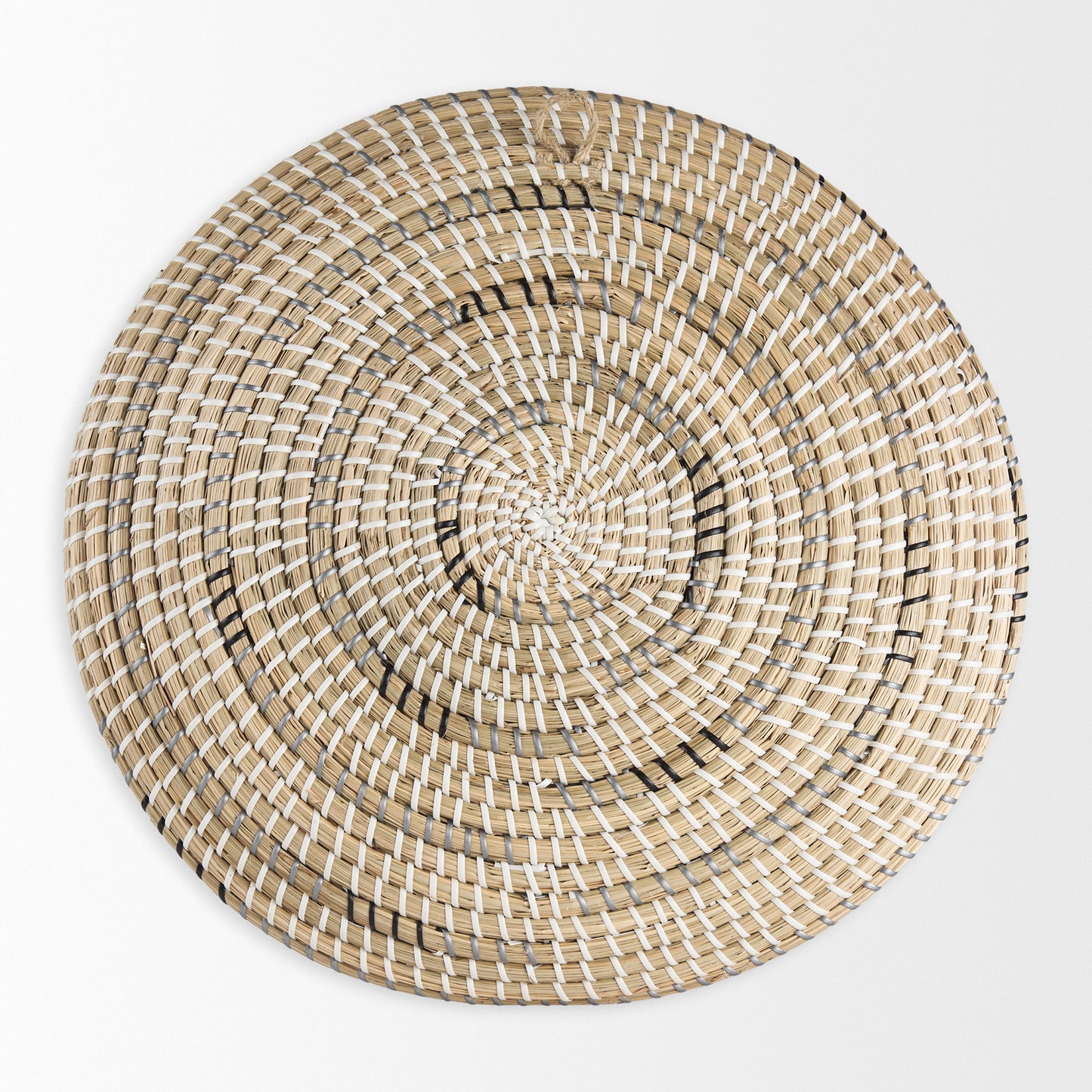 Avel 18.0L x 18.0W x 3.0H Light Brown Seagrass W/Dark Brown String Round Wall Hanging Plate