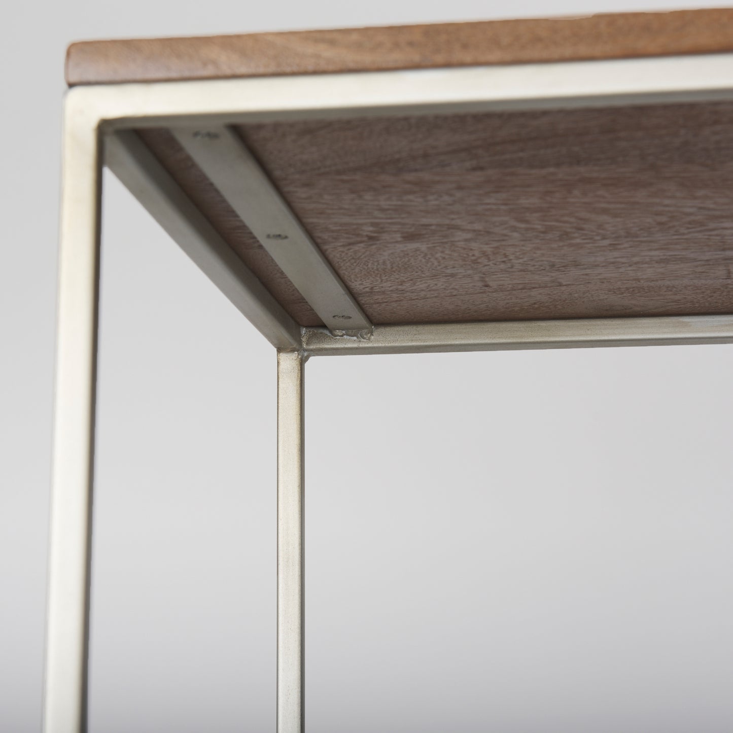 Morris III 47.25 X 15 X 75.5 Brown Wood and Silver Metal Frame 6 Shelf Shelving Unit