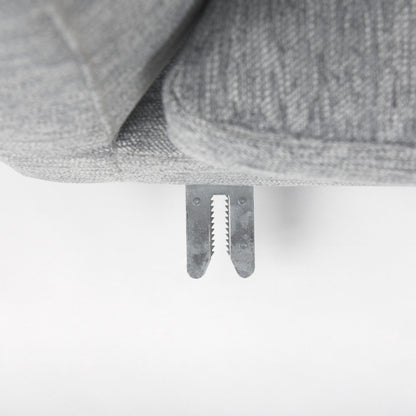 Valence 3 Piece (W/ 2 x Ottoman) Castlerock Gray Modular Sofa Set