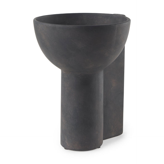 Sariah 9.1L x 8.3W x 10.8H Black Ceramic Vase