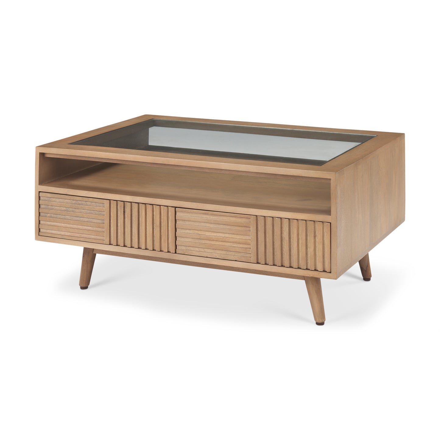 Sable 38.0L x 27.0W x 18.0H Light Brown Wood Coffee Table