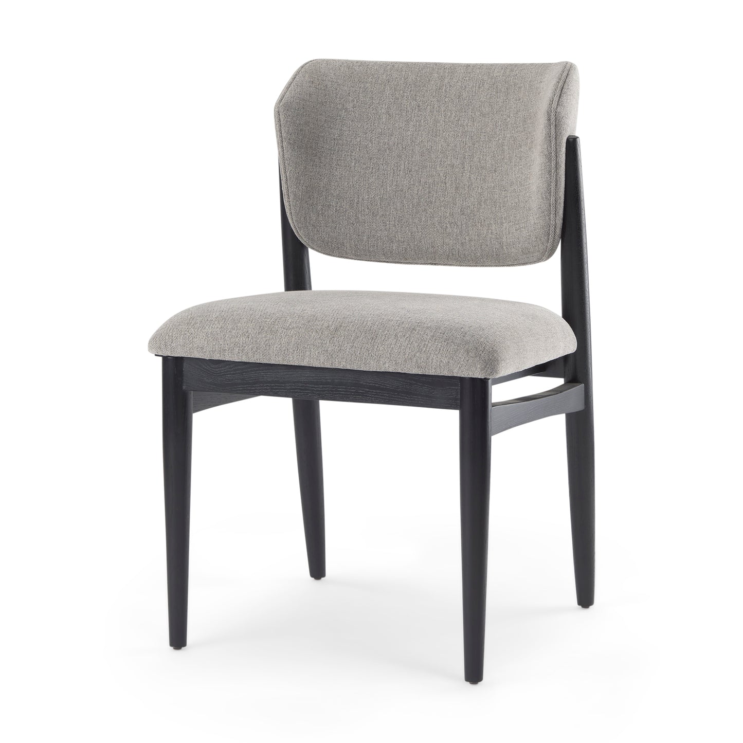 Cline 20.9L x 23.0W x 31.9H Gray Fabric W/Black Wood Dining Chair
