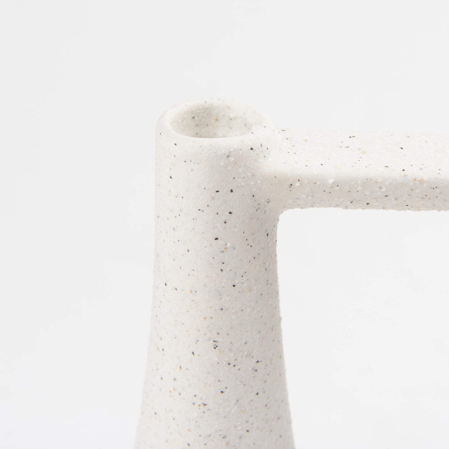 Burton 8.3H Small White and Black Ceramic Jug Vase