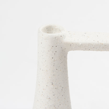 Burton 8.3H Small White and Black Ceramic Jug Vase