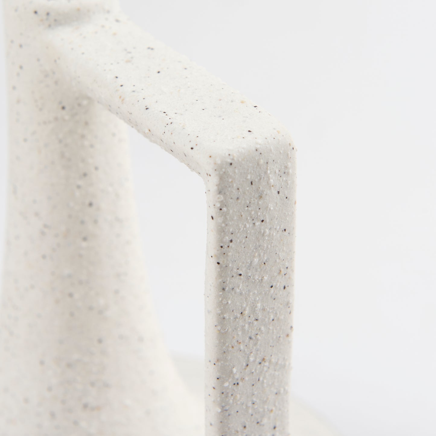 Burton 8.3H Small White and Black Ceramic Jug Vase