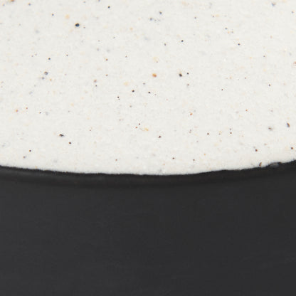 Burton 8.3H Small White and Black Ceramic Jug Vase