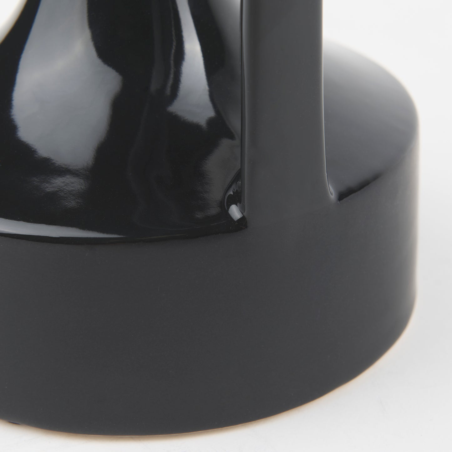 Burton 8.3H Small Glossy and Matte Black Ceramic Jug Vase