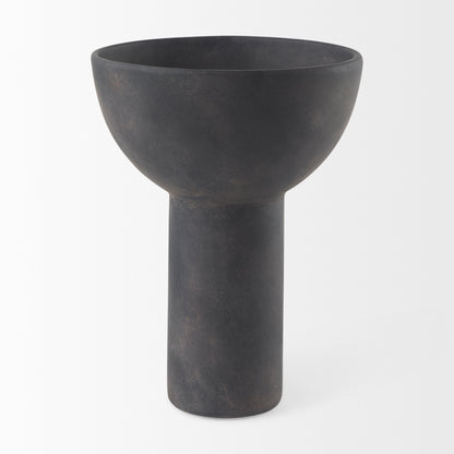 Sariah 9.1L x 8.3W x 10.8H Black Ceramic Vase