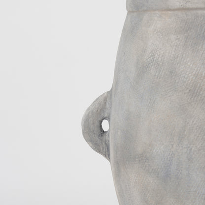 Zuma 27.2L x 18.1W x 24.4H Light Gray Ceramic Floor Vase